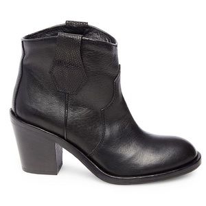Steven by Steve Madden Black Leather Joni Boot New